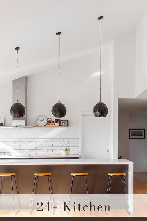White Subway Tile Backsplash with White Countertop
