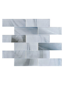 Blue Glass with Sparkle Design Subway Backsplash Tile 1 BA8010
