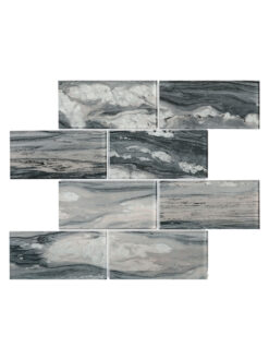 Gray Beige Colors Subway Glass Backsplash Tile 1 BA8009