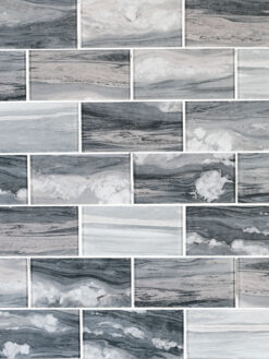 Gray Beige Colors Subway Glass Backsplash Tile 5 BA8009