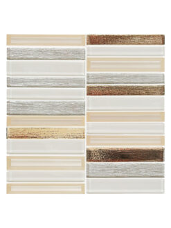 Rose Gold Beveled Edge Glass Backsplash Tile 1 BA8006