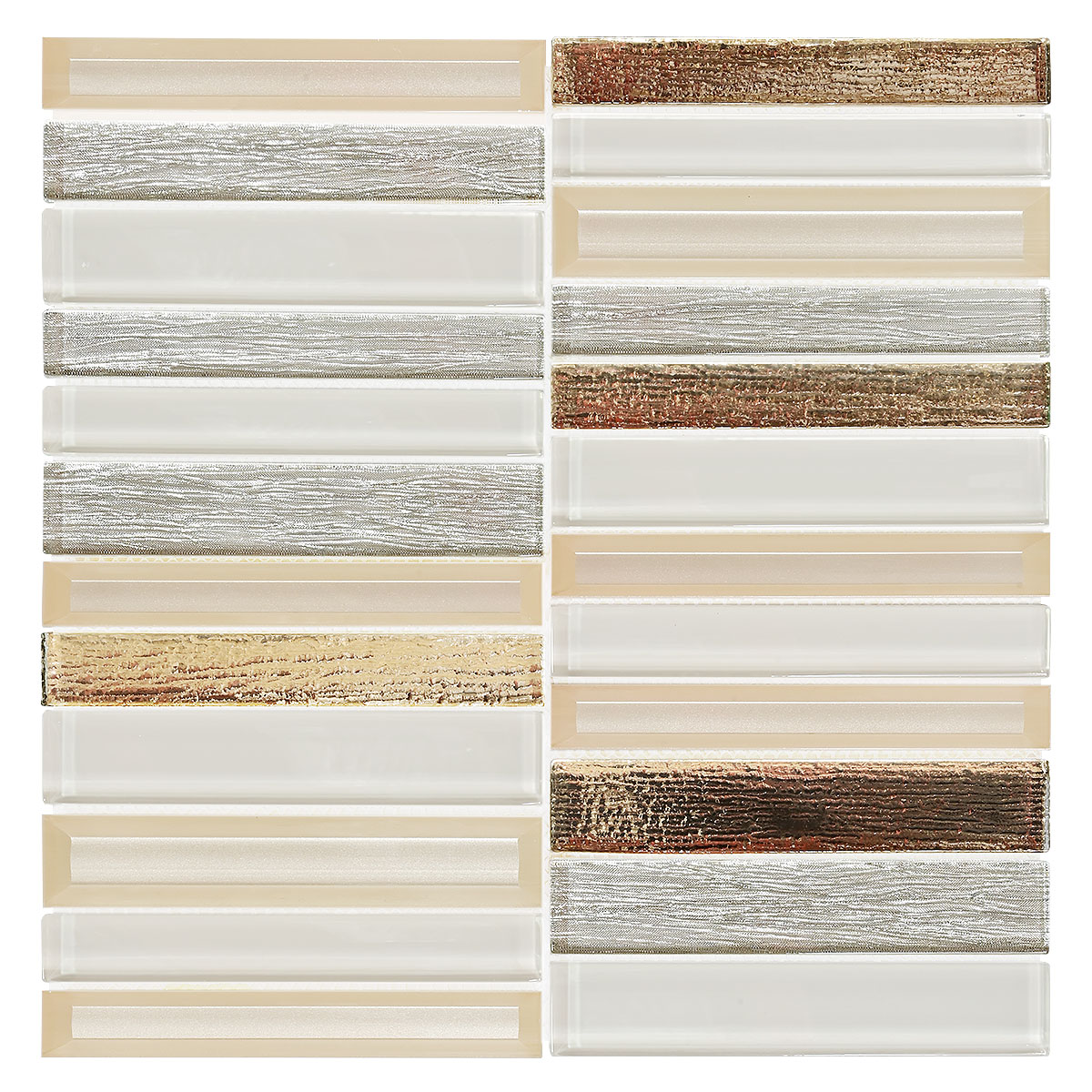 Rose Gold Beveled Edge Glass Backsplash Tile 2 BA8006