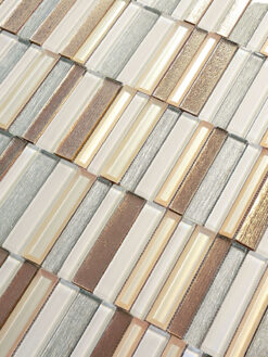 Rose Gold Beveled Edge Glass Backsplash Tile 4 BA8006