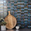 Blue Rustic Glass Backsplash Tile BA6204