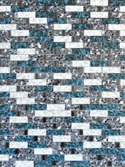 Blue White Subway Glass Backsplash Tile BA8011 5