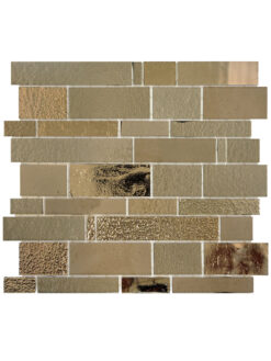 Bronzite Brown Glass Subway Hand Cut Artisan Mosaic Tile BA7019 1