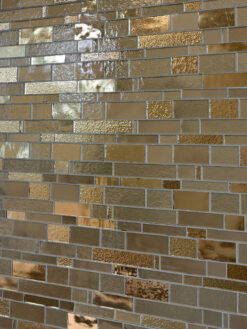 Bronzite Brown Glass Subway Hand Cut Artisan Mosaic Tile BA7019 5