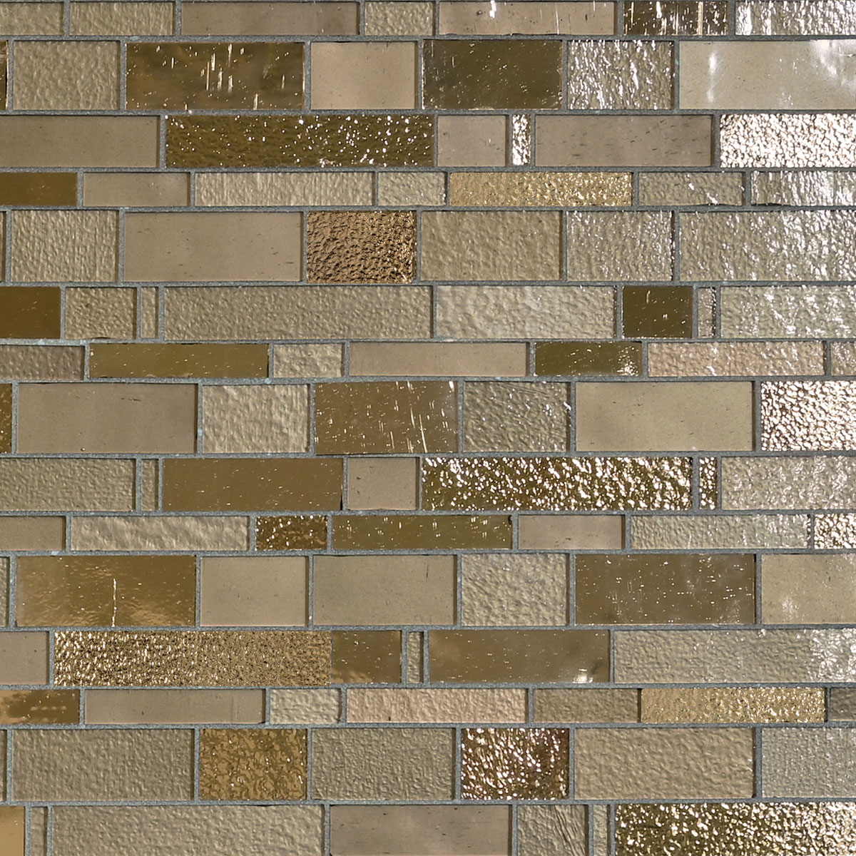 Bronzite Brown Glass Subway Hand Cut Artisan Mosaic Tile BA7019 6