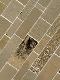 Bronzite Brown Glass Subway Hand Cut Artisan Mosaic Tile BA7019 7