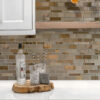 Bronzite Brown Glass Subway Hand Cut Artisan backsplash Tile BA7019