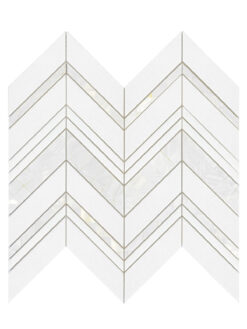 Chevron Pearl Marble Mosaic Backsplash Tile BA8030 1