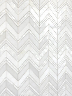 Chevron Pearl Marble Mosaic Backsplash Tile BA8030 3