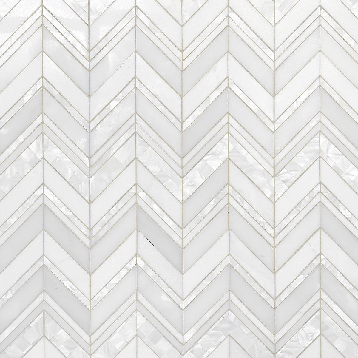 Chevron Pearl Marble Mosaic Backsplash Tile BA8030 6