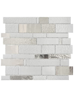 Diamond Gray Glass Subway Hand Cut Artisan Mosaic Tile BA7020 1