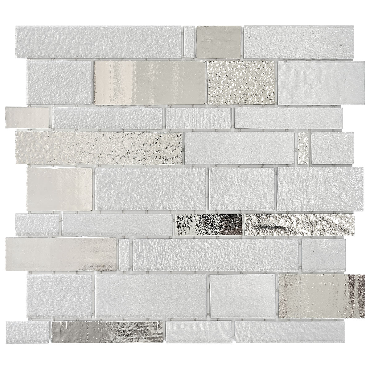 Diamond Gray Glass Subway Hand Cut Artisan Mosaic Tile BA7020 2