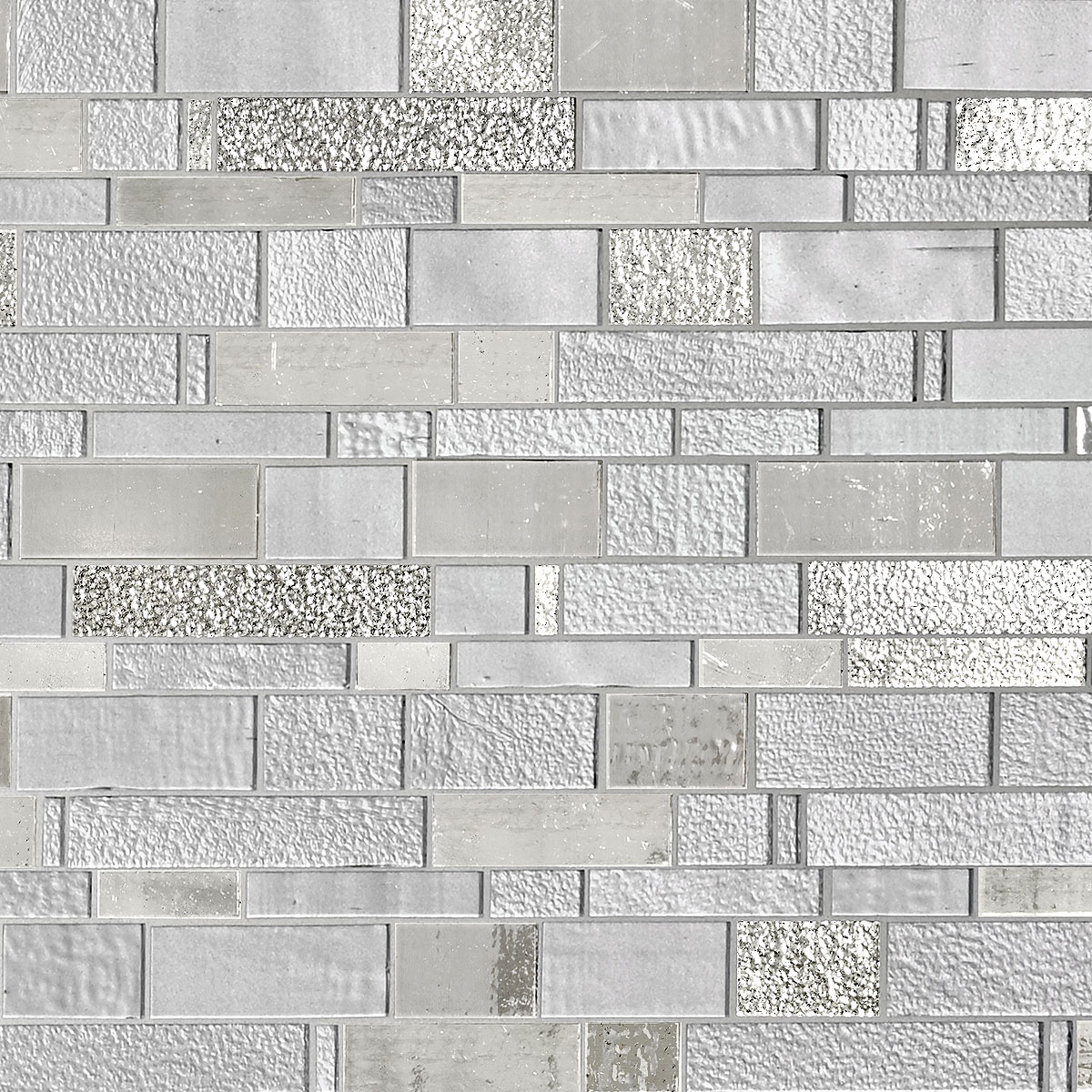 Diamond Gray Glass Subway Hand Cut Artisan Mosaic Tile BA7020 5