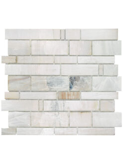 Opal Beige Brown Glass Subway Hand Cut Artisan Mosaic Tile BA7015 1