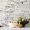 Opal Beige Brown Glass Subway Hand Cut Artisan Mosaic Tile BA7015