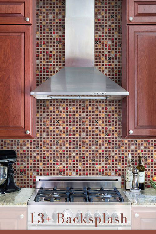 Colorful Glass Backsplash