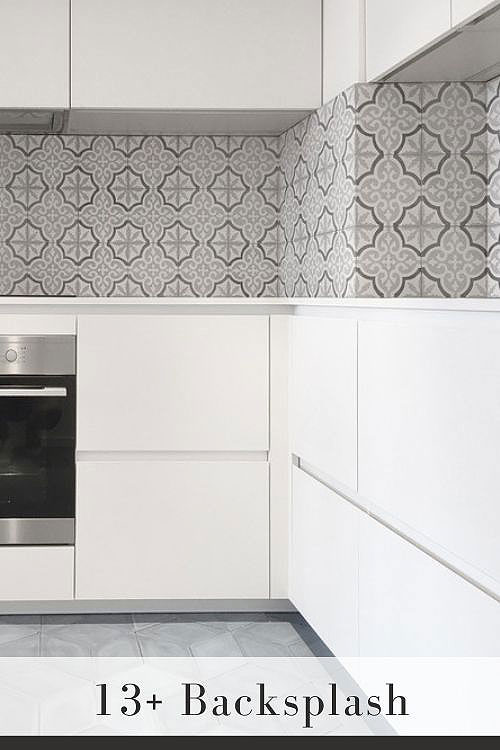 Damask Tile Backsplash