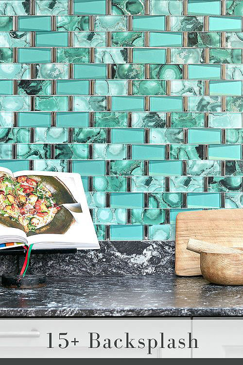 Glass Subway Backsplash