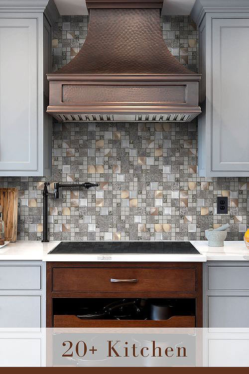 Gray Backsplash for Kitchen