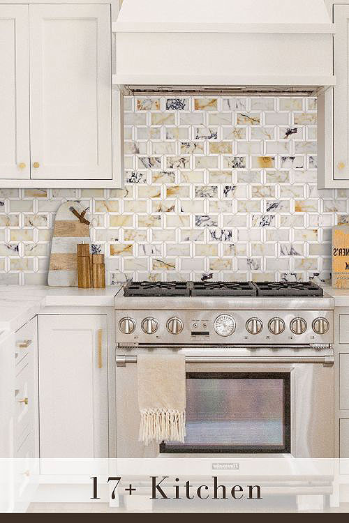Subway Tile Backsplash for White Kitchen