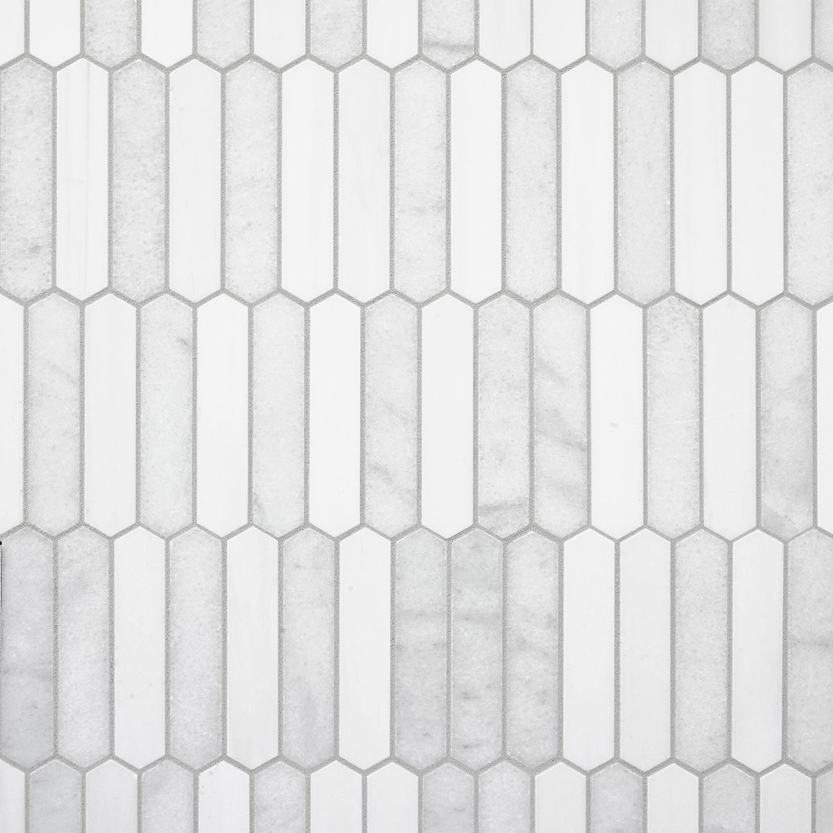 Modern Picket White Gray Marble Backsplash Tile BA6321 3