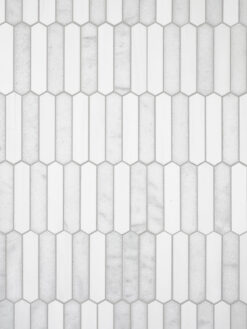 Modern Picket White Gray Marble Backsplash Tile BA6321 4