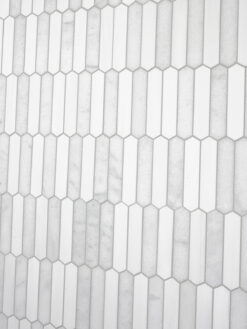 Modern Picket White Gray Marble Backsplash Tile BA6321 6