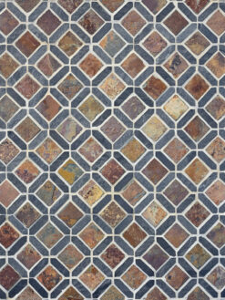 Rusty Brown Gray Diamond Slate Backsplash Tile BA1067 5