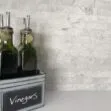 Gray limestone backsplash tile