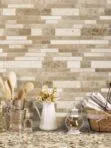 Brown travertine mix kitchen backsplash tile BA1024 from backsplash.com