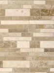 Brown beige travertine subway mosaic backsplash 2 tile BA1024