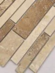 Brown beige travertine subway mosaic backsplash tile BA1024