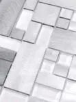 Modern Glass Metal Gray Backsplash tile BA1118
