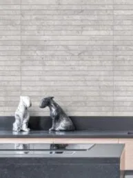 Modern gray limestone long backsplash tile BA1038