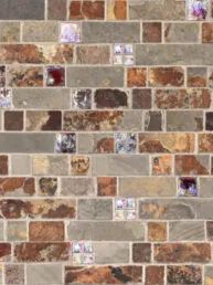 Slate Burgundy Glass Subway Backsplash Tile BA1026