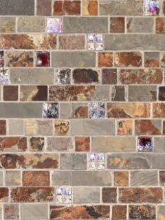 Slate Burgundy Glass Subway Backsplash Tile BA1026