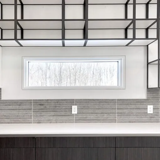 Modern kitchenwith gray backsplash BA1038