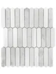 Modern Picket White Gray Marble Backsplash Tile BA6321 1