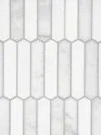 Modern Picket White Gray Marble Backsplash Tile BA6321 5