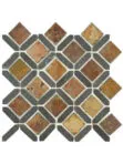 Rusty Brown Gray Diamond Slate Backsplash Tile BA1067 1