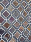 Rusty Brown Gray Diamond Slate Backsplash Tile BA1067 4