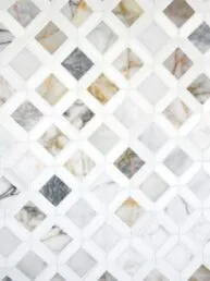 Multi Color Marble Diamond Mosaic Backsplash Tile BA6313 2