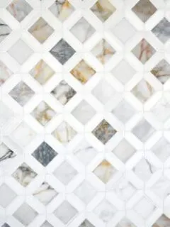 Multi Color Marble Diamond Mosaic Backsplash Tile BA6313 2