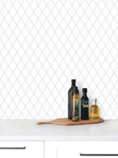 White Diamond Marble Mosaic Backsplash Tile BA6309