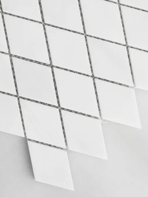 White Diamond Marble Mosaic Backsplash Tile BA6309 1