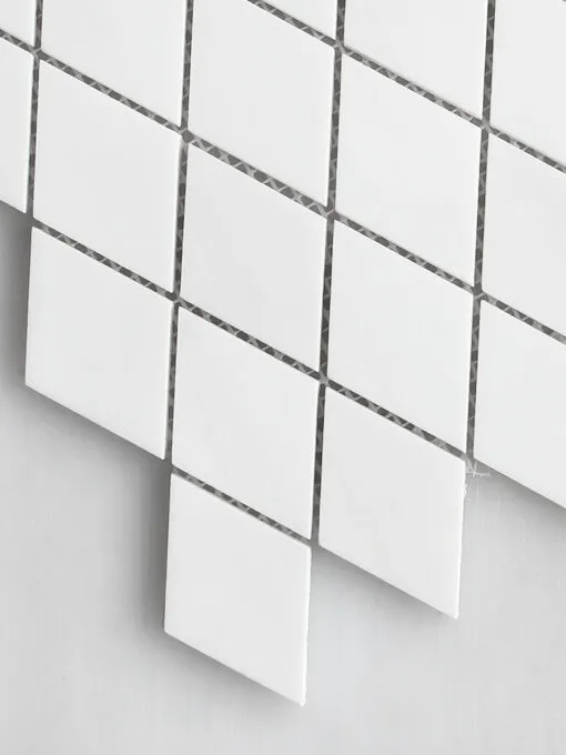 White Diamond Marble Mosaic Backsplash Tile BA6309 4