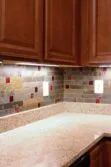 rusty brown gray slate bacskplash tile brown cabinet BA1046